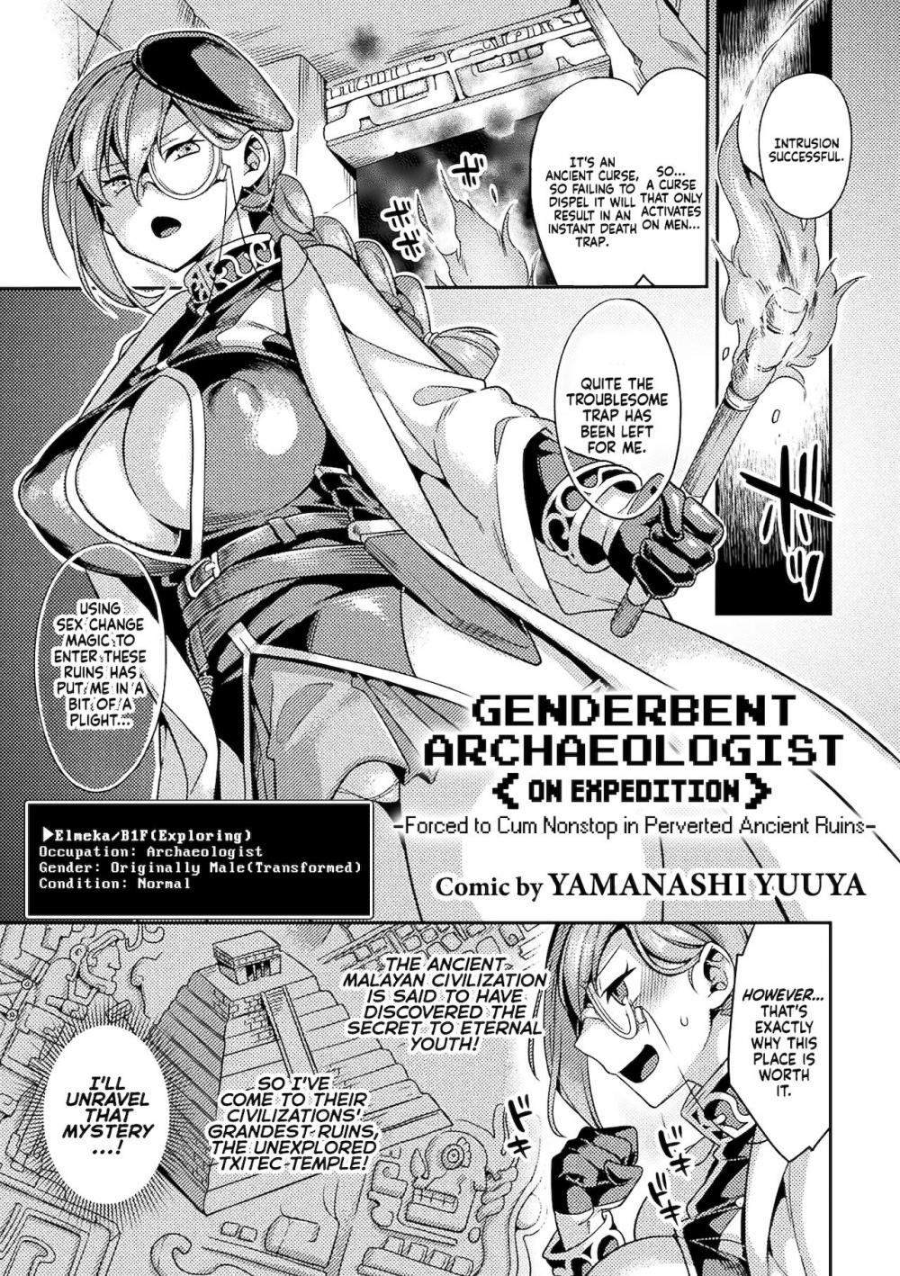 Hentai Manga Comic-Genderbent Archaeologist <on expedition> -Forced to Cum Nonstop in Perverted Ancient Ruins--Read-1